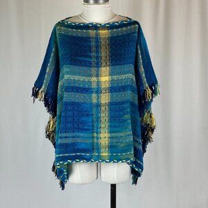 Sustainable Cotton Bamboo Handwoven Tunic Top Poncho Style Oversized Comfort